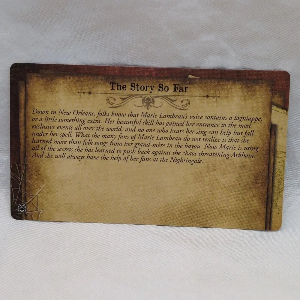 (4) Mansions Of Madness Streets Of Arkham Character Cards Only